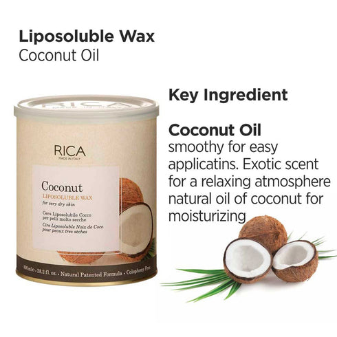 Rica Coconut Liposoluble Wax for Dry Skin 800ml